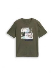 T-shirt marki Tom Tailor. Zielone t-shirty męskie bonprix, m, bez wzorów, bez kołnierzyka. Za 74.99 zł.