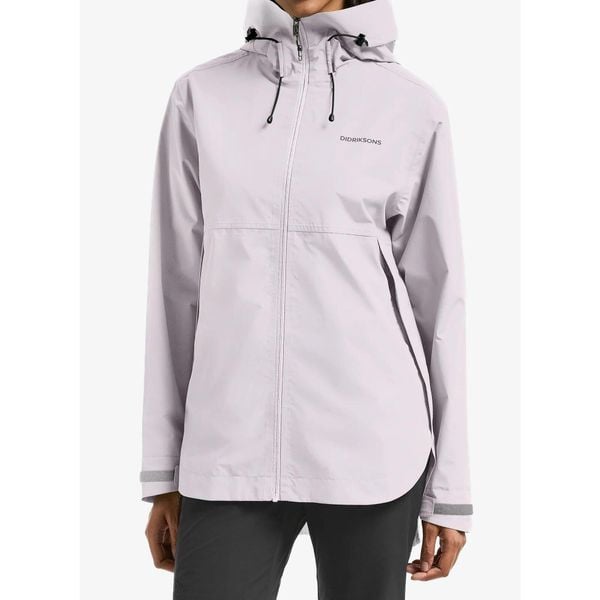 Kurtka przeciwdeszczowa damska Didriksons Tilde Jacket 4. Fioletowe kurtki damskie Didriksons, bez wzorów, bez kaptura. Za 676.49 zł.