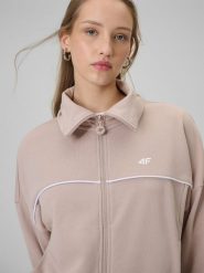 4F Bluza dresowa regular bez kaptura damska - beżowa XL. Brązowe bluzy bez kaptura damskie 4f, xl, z bawełny. Za 179.99 zł.