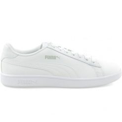 Buty Puma Smash v2 L M 365215 07 białe. Białe buty sportowe na co dzień męskie z gumy, bez zapięcia. Za 328.84 zł.