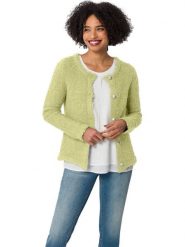 Heine Kardigan w kolorze zielonym rozmiar: 36. Zielone kardigany damskie Heine, bez wzorów. Za 66.47 zł.