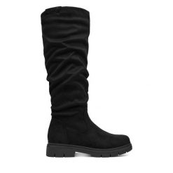 Kozaki Go Soft. Czarne kozaki damskie GO SOFT, bez obcasa, na płaskiej podeszwie. Za 249.99 zł.
