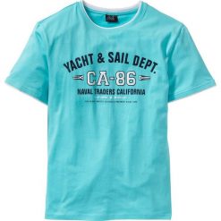 T-shirt 2 w 1, krótki rękaw bonprix morski. Niebieskie t-shirty męskie bonprix, m, bez wzorów, bez kołnierzyka. Za 34.99 zł.