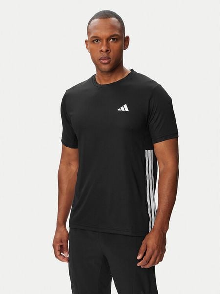 Adidas T-Shirt Workout Essentials Base 3-Stripes KA3452 Czarny Regular Fit. Czarne t-shirty męskie Adidas, m, bez wzorów, z syntetyku, bez kołnierzyka. Za 109.99 zł.