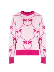 Pinko Sweter "Abbey" | 100304 Y7VF | Kobieta | Różowy. Czerwone swetry klasyczne damskie Pinko, s, z bawełny, bez kołnierzyka. W wyprzedaży za 549.00 zł.