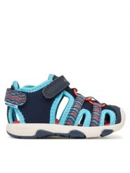 Geox Sandały B Sandal Multy Boy B650FA 0CE14 CF44D M Granatowy. Niebieskie sandały chłopięce Geox, z materiału, bez zapięcia. Za 229.99 zł.