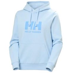 Bluza damska z kapturem Helly Hansen LOGO. Niebieskie bluzy z kapturem damskie Helly Hansen, na lato, xs, z bawełny. Za 330.00 zł.