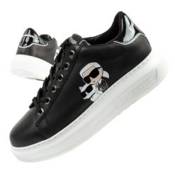 Buty Karl Lagerfeld Kapri KL62524T0 00 czarne. Czarne buty sportowe na co dzień damskie bez wzorów, ze skóry ekologicznej. W wyprzedaży za 880.34 zł.