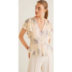 Mango - Bluzka Romita. Czerwone bluzki damskie Mango, l, bez wzorów, z materiału, eleganckie, bez kołnierzyka, bez ramiączek. W wyprzedaży za 59.90 zł.