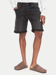 Jack & Jones Szorty jeansowe Rick 12269608 Czarny Regular Fit. Czarne szorty męskie Jack & Jones, bez wzorów, z bawełny. Za 109.99 zł.