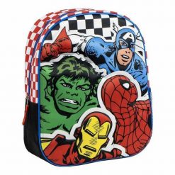 Plecak szkolny 3D The Avengers 67 % Poliester. Czarne plecaki męskie marvel, bez wzorów, z poliesteru. Za 88.55 zł.