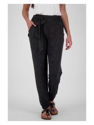 Alife and kickin Spodnie "AliceAK" w kolorze czarnym rozmiar: S. Czarne spodnie materiałowe damskie Alife and Kickin, bez wzorów, z materiału, z podwyższonym stanem. Za 118.84 zł.