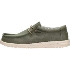 HeyDude Męskie Mokasyny Wally Stretch Canvas. Brązowe mokasyny męskie Hey dude, z materiału. Za 259.00 zł.