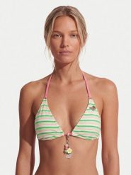 Roxy Góra od bikini Tiki Tri ERJX305732 Zielony. Zielone bikini damskie Roxy, bez wzorów. Za 239.99 zł.