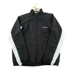 Second life - Kurtka dresowa męska RBK Y2K - Stan dobry. Czarne kurtki męskie Reebok, l, bez wzorów, z dresówki, retro, bez kaptura. Za 168.96 zł.