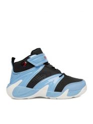 SHAQ Buty do koszykówki C-DEVASTATOR AQ95086Y-BLZ Niebieski jasny. Niebieskie buty sportowe chłopięce Shaq, ze skóry, bez zapięcia. Za 179.99 zł.