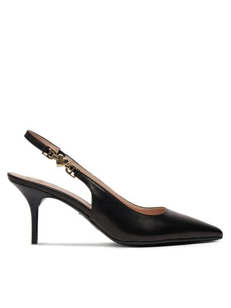 LOVE MOSCHINO Szpilki JA10487G1MIA0000 Czarny. Czarne szpilki Love Moschino, bez wzorów, ze skóry, bez obcasa. Za 549.99 zł.