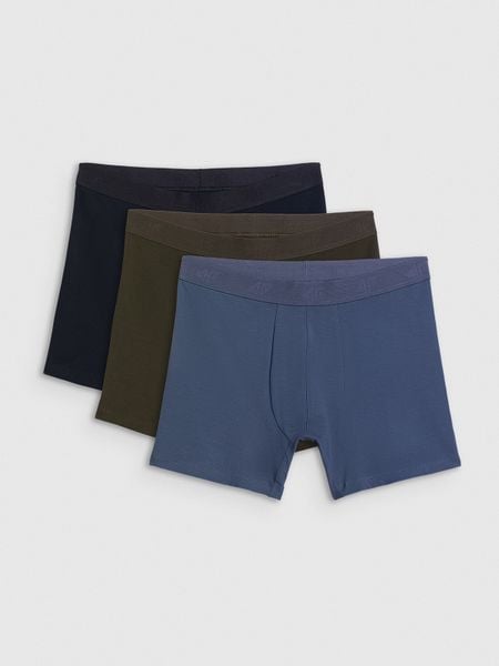 4F Bielizna bokserki (3-pack) męskie - multikolor S. Bokserki męskie 4f, bez wzorów, z bawełny. Za 99.99 zł.
