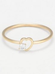 OR ÉCLAT Złoty pierścionek "Ani" z cyrkonią rozmiar: 50. Żółte pierścionki damskie Or Éclat, z cyrkonią, złote. Za 374.19 zł.