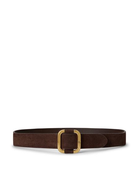 LAUREN RALPH LAUREN Pasek 412951457008 Brązowy ciemny. Brązowe paski damskie Lauren Ralph Lauren, bez wzorów, ze skóry. Za 419.99 zł.