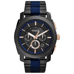 Zegarek "FS5164" w kolorze czarno-granatowym. Czarne, analogowe zegarki męskie Michael Kors, Fossil, ze stali. W wyprzedaży za 499.95 zł.