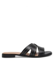 Lasocki Klapki WI16-MENA-12 Czarny. Czarne klapki damskie Lasocki, bez wzorów, ze skóry, bez obcasa. Za 129.99 zł.