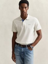 Gant koszulka polo Mężczyźni Bawełna biały, XXL. Białe koszulki polo męskie Gant, m, bez wzorów, z bawełny, bez ramiączek. Za 279.95 zł.