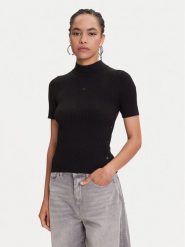 Miss Sixty Golf 6S1RJ37100 Czarny Slim Fit. Czarne golfy damskie Miss Sixty, s, bez wzorów, z syntetyku, bez ramiączek. Za 239.99 zł.