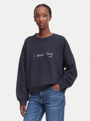 BOSS Bluza C_Ever_7 50571478 Granatowy Regular Fit. Niebieskie bluzy bez kaptura damskie Boss, l, z bawełny. Za 679.99 zł.