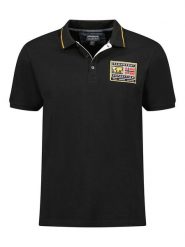 Geographical Norway Koszulka polo "Karite" w kolorze czarnym rozmiar: XL. Czarne koszulki polo męskie Geographical Norway, xl, bez wzorów, z bawełny, bez ramiączek. Za 96.60 zł.