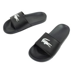 Buty klapki męskie Lacoste Serve Slide 0.0. Czarne klapki i japonki męskie Lacoste, z materiału. Za 179.00 zł.
