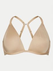 Hunkemöller Biustonosz z fiszbiną Smooth 206735 Beżowy. Brązowe biustonosze Hunkemöller, bez wzorów, z syntetyku. Za 79.99 zł.