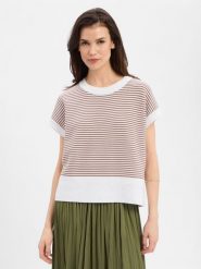 JOOP! koszulka z dzianiny Kobiety Bawełna brązowy, 34. Brązowe t-shirty damskie Joop!, bez wzorów, z bawełny, bez kołnierzyka. Za 429.95 zł.