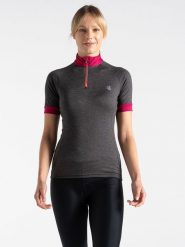 Dare 2b Koszulka kolarska "Pedal Through It II" w kolorze antracytowym rozmiar: 34. Czarne bluzki sportowe damskie Dare 2b, bez wzorów, z materiału, bez ramiączek. Za 79.03 zł.
