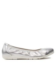 Caprice Baleriny 9-22150-42 Srebrny. Szare baleriny damskie Caprice, bez wzorów, ze skóry, bez obcasa. Za 142.99 zł.