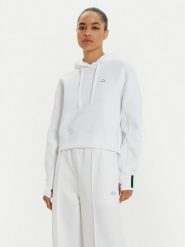 Lacoste Bluza SF0281 Biały Regular Fit. Białe bluzy bez kaptura damskie Lacoste, z bawełny. Za 629.99 zł.