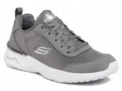BUTY damskie SKECHERS DYNAMIGHT 12947-GRY szare niskie lekkie sportowe 37,5. Szare buty sportowe na co dzień damskie Skechers, bez wzorów, z materiału, trekkingowe. Za 279.00 zł.