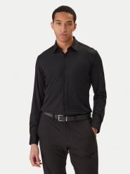 BOSS Koszula P-Roan 50556796 Czarny Slim Fit. Czarne koszule męskie Boss, m, bez wzorów, z syntetyku, bez kołnierzyka, bez ramiączek. Za 599.99 zł.