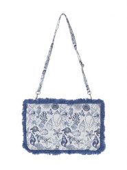 BLE Torebka w kolorze biało-niebieskim - 30 x 20 x 2 cm rozmiar: onesize. Białe torebki klasyczne damskie BLE, bez wzorów, z materiału, bez dodatków. Za 42.47 zł.