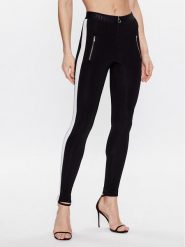 Pinko Spodnie materiałowe Patito Pantalone 100434 A0LR Czarny Slim Fit. Czarne spodnie materiałowe damskie Pinko, bez wzorów, z materiału. W wyprzedaży za 1,299.00 zł.