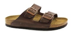 Klapki Birkenstock Arizona Brązowe Dorosłych. Brązowe klapki i japonki męskie Birkenstock, z materiału. Za 525.85 zł.