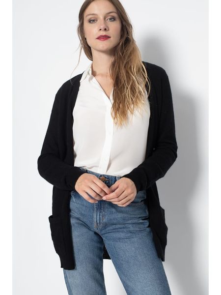 Perfect Cashmere Kaszmirowy kardigan "Pearl" w kolorze czarnym rozmiar: L. Czarne kardigany damskie Perfect Cashmere, l, bez wzorów, z kaszmiru. Za 418.26 zł.