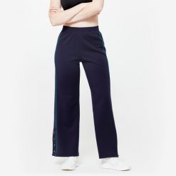 Spodnie damskie Domyos Heritage Wide Leg. Niebieskie spodnie dresowe damskie DOMYOS, xl, z bawełny, na fitness i siłownię. Za 109.99 zł.
