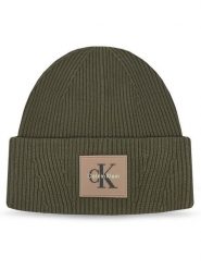 Calvin Klein Czapka Monologo LV04D8096G Khaki. Brązowe czapki zimowe damskie CALVIN KLEIN, z wiskozy. Za 169.99 zł.
