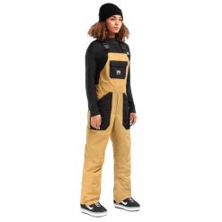 Spodnie snowboardowe z szelkami damskie Maple-W. Brązowe spodnie materiałowe damskie SIROKO, bez wzorów, sportowe. W wyprzedaży za 478.95 zł.