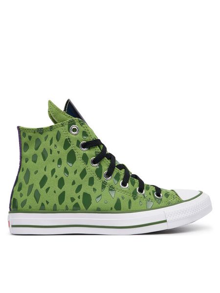 Converse Trampki Chuck Taylor All Star x Dragon Ball Z Goku A21845C Zielony. Zielone trampki i tenisówki męskie Converse, bez wzorów, z materiału, bez zapięcia. Za 379.99 zł.