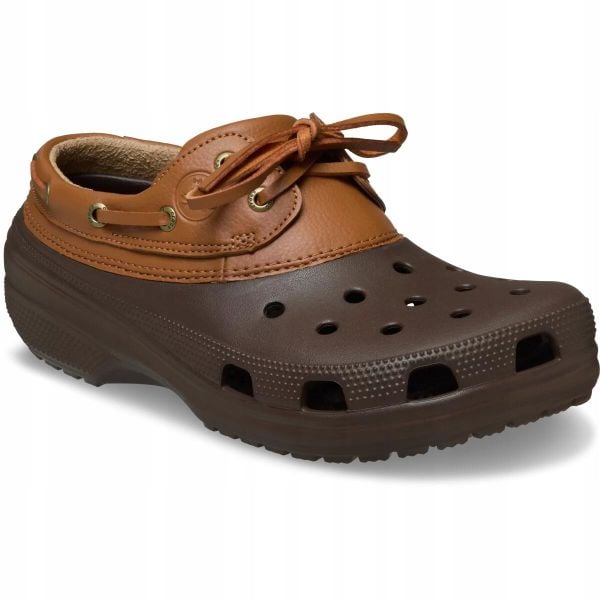 Półbuty Dla Dorosłych Crocs Classic Islander. Brązowe półbuty męskie Crocs, z materiału, bez zapięcia. Za 299.99 zł.