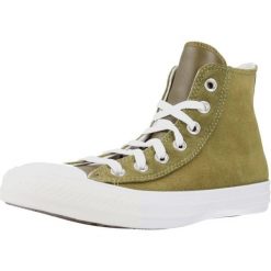 Buty CONVERSE CHUCK TAYLOR ALL STAR HI Zielony. Zielone buty sportowe na co dzień damskie Converse, bez wzorów, ze skóry. Za 203.99 zł.