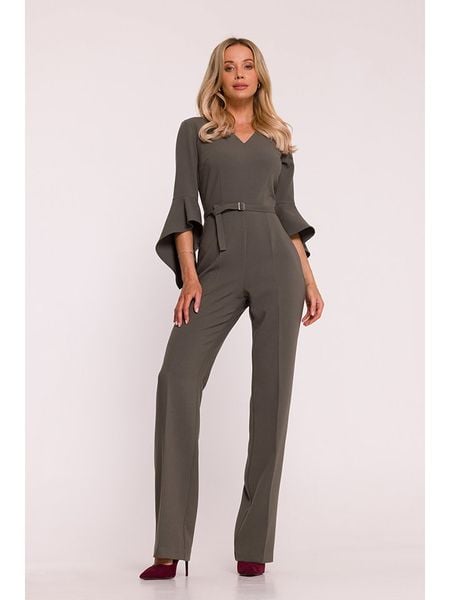 Stylove Kombinezon w kolorze khaki rozmiar: M. Brązowe kombinezony damskie Stylove, m, bez wzorów, z tkaniny, bez kołnierzyka, bez ramiączek. Za 310.95 zł.