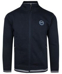 Klasyczna Bluza Męska na Zamek - PAKO JEANS - Wysoki Dekolt - Granatowa. Niebieskie bluzy bez kaptura męskie Pako Jeans, l, z bawełny. Za 197.00 zł.